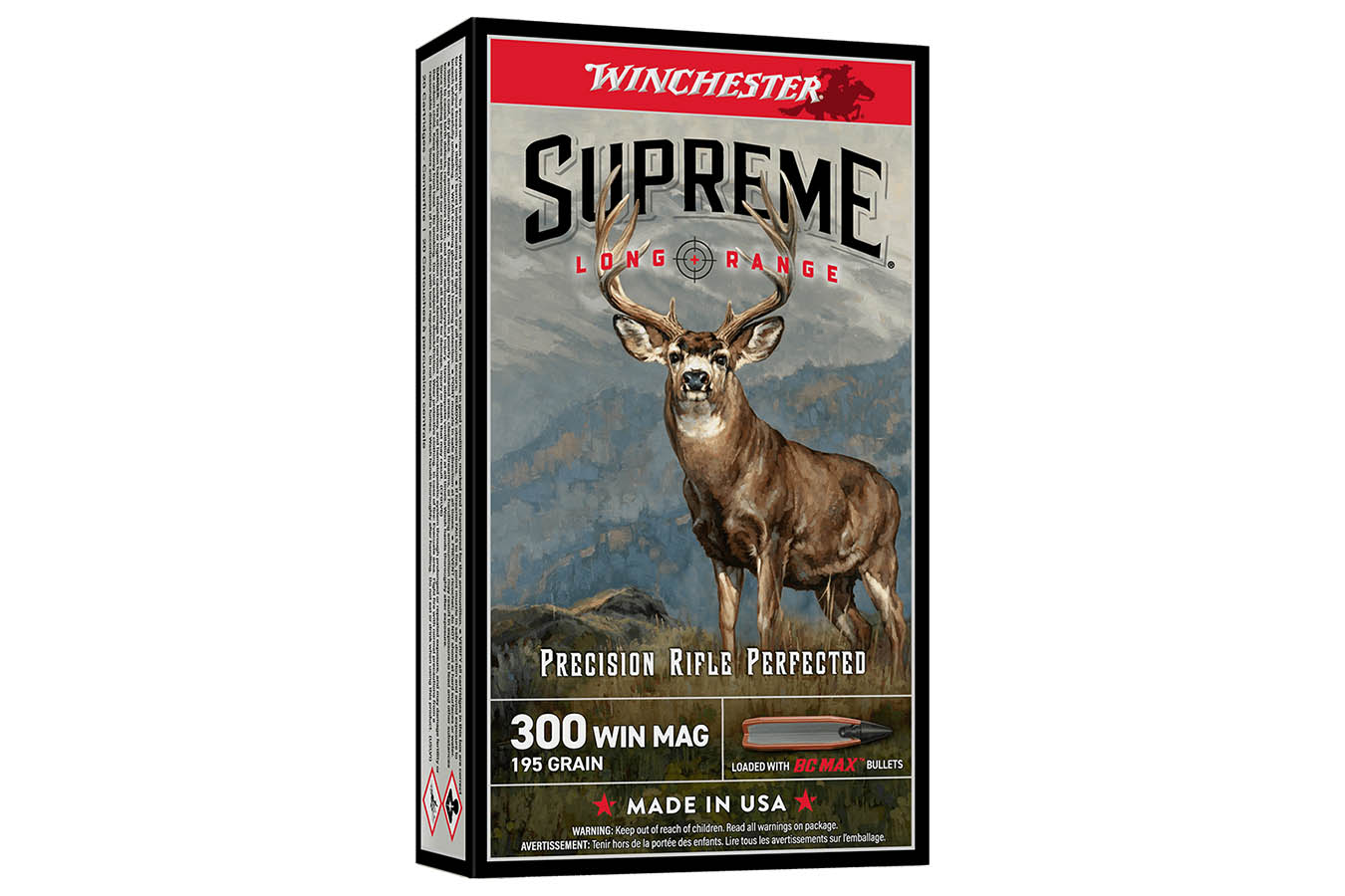 WINCHESTER AMMO 300 Win Mag 195 gr BC Max Supreme Long Range 20/Box